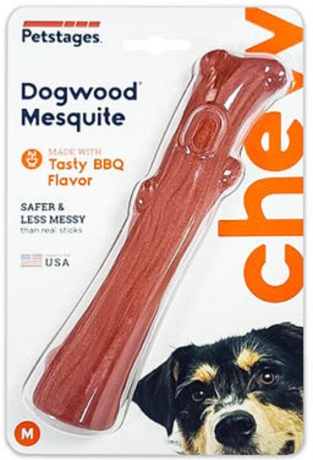 펫스테이지 우드스틱 강아지 장난감 M, 비비큐, 2개