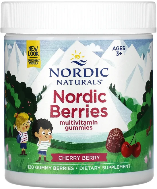 Nordic Naturals Nordic Berries 종합비타민 구미젤리 3세 이상 체리 베리 맛 구미젤리 베리 120개, NordicNaturalsNordicBerries종합비, 1개 - 쿠팡