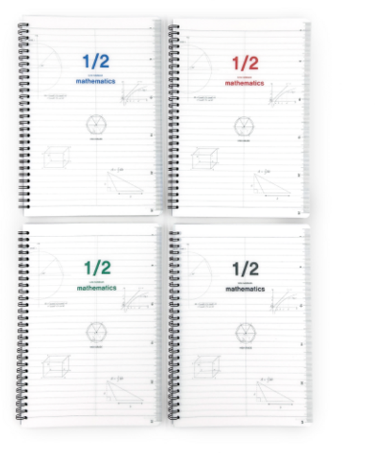 [꿈드림22] 위드나 2분할 수학 PP 노트 B5 60매 8mm 4color 80-0098 3.0, 색상혼합발송