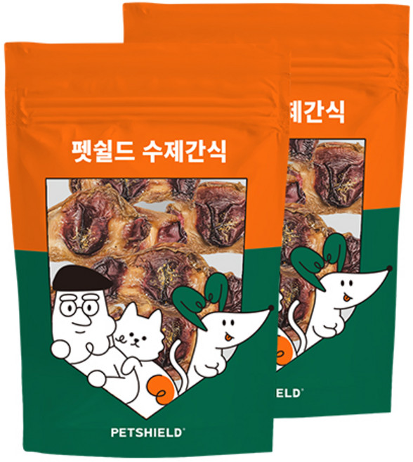 펫쉴드 강아지 수제간식 1+1, 50g, 2개, 닭 근위