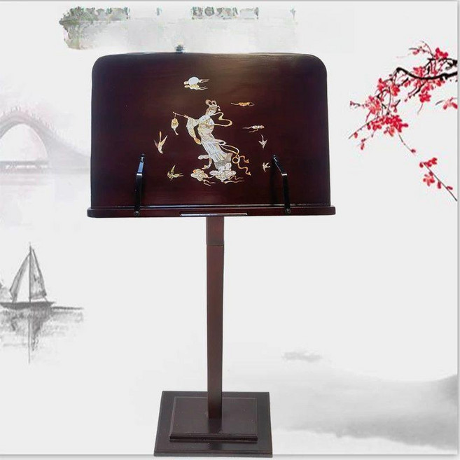 악보대 거치대 휴대용 접이식 스탠드 메뉴판 마이티킹 최고급보면대 악기 사회대, 1개, 로즈우드 문 러닝 악보대