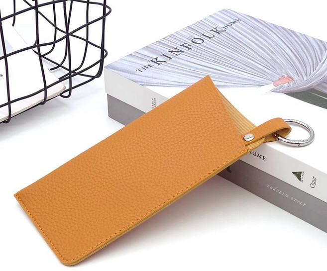 가죽 슬림 키링 안경케이스 안경파우치