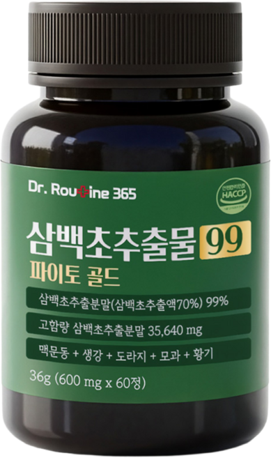 닥터루틴365 삼백초 추출물 99% 파이토골드, 1개, 60정