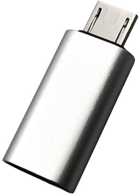 헨센 C타입 to 5핀 호환 충전 변환젠더, 실버, 1개, 2.72cm