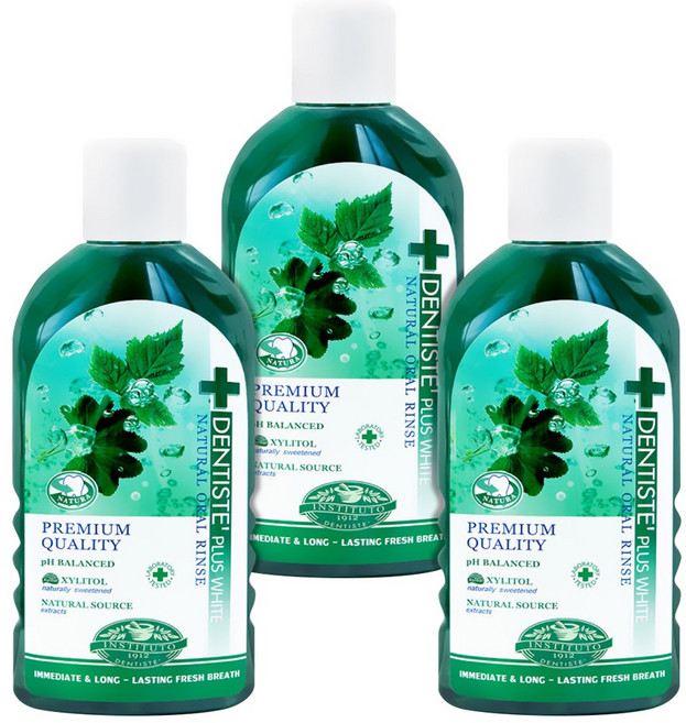 덴티스테 내츄럴 오랄린스 구강청결제, 700ml, 3개