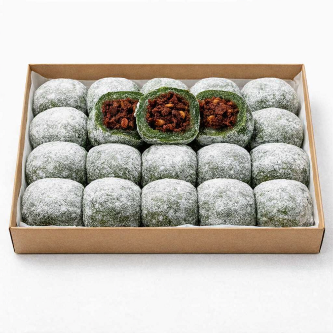 (떡DC몰) 쑥모영양모찌 왕찹쌀떡 영양찹쌀떡 견과류듬뿍 영양찹쌀떡 (100g20알) 2kg 굳지않는떡 선물용 행사떡 국내산 찹쌀사용, 1박스