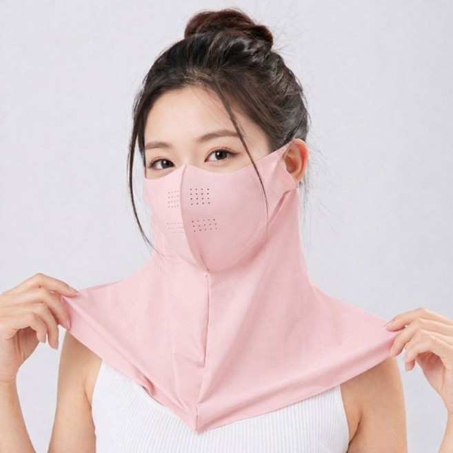 아크레픽 여성용 자외선차단마스크 냉감 스포츠 마스크, 핑크, 2개