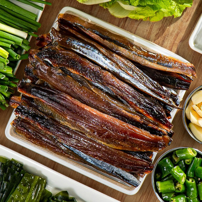 [산지직송] 포항 구룡포 햇 과메기 꽁치 완벽 해초 야채세트 완전손질 반손질, 완전손질 20미, 1개