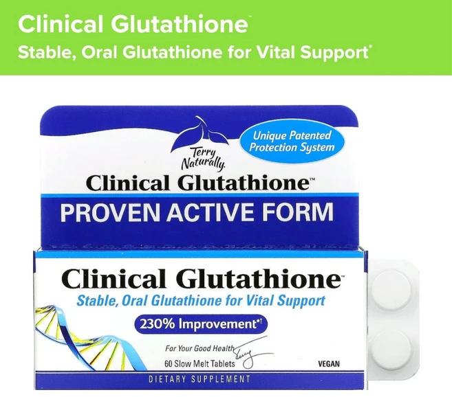 테리네츄럴리 클리니컬 글루타티온 슬로우 멜트 타블렛, 60정, 1개 - 쿠팡