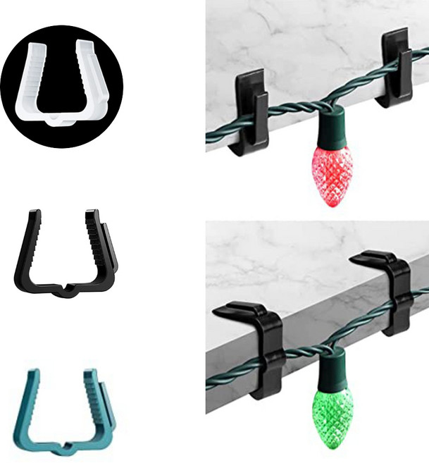 테이블 ㄷ 전선 걸이 케이블 정리 클립 고리 후크 주방 컴퓨터 홀더 고정, A_흰색, 1개