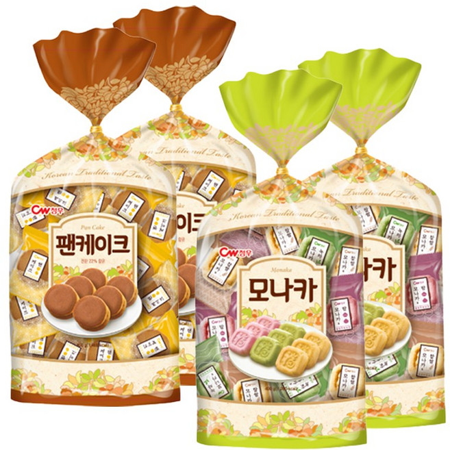 청우식품 종합모나카 + 팬케이크, 2세트, 800g