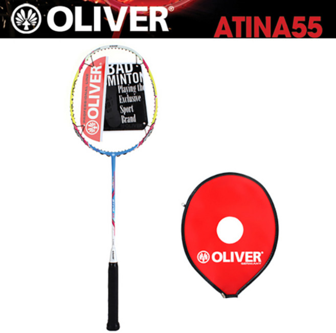 고급 카본 배드민턴 라켓 올리버 ATINA 55, 1개