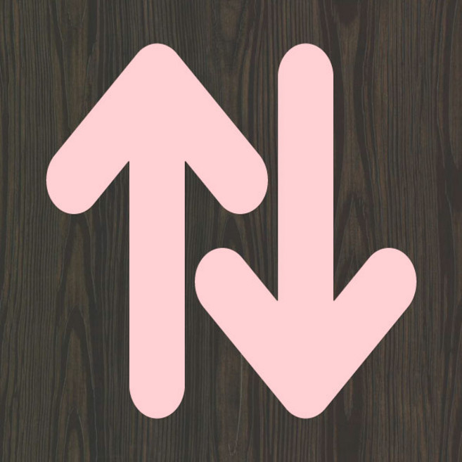 오피스왕국 화살표 스티커 바닥 스티커 arrow1, 핑크