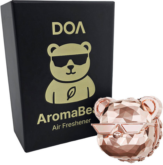 도아 아로마베어 고급 차량용 방향제 디퓨저 자동차 국내생산, 1개, 로즈골드 x 화이트머스크