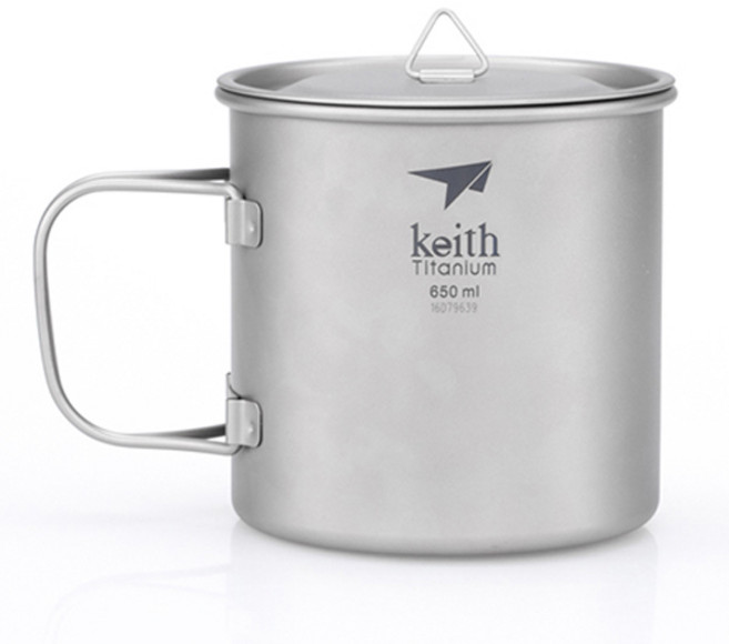 台灣黑熊 Keith Ti3201、Ti3203、Ti3205 單層鈦杯附鈦杯蓋 輕量耐用 台灣製造, 鈦 Ti3208, 1個