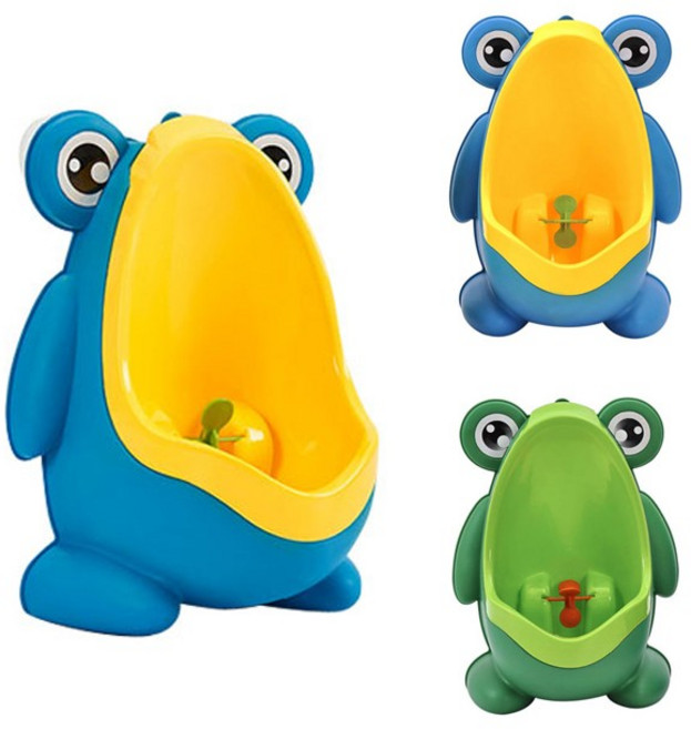 핑크돼지 KC인증 개구리아동소변기 소변기 소변통, 그린
