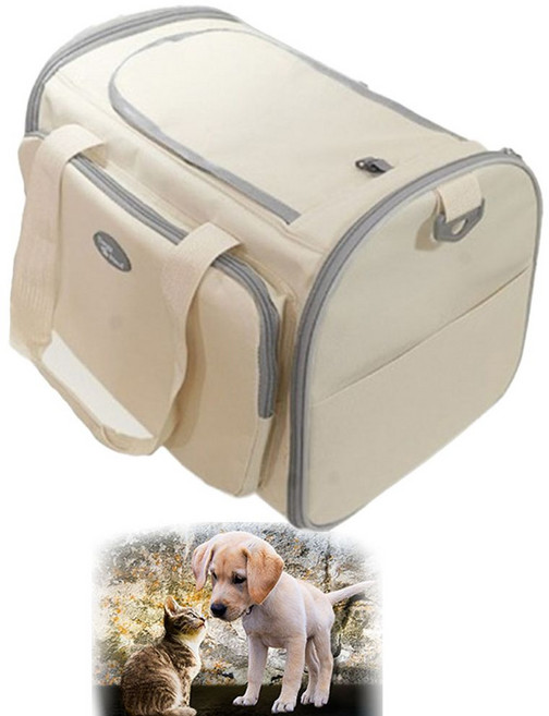 애완동물이동장 가방 백팩 산책 메트로 켄넬 베이지, 1개