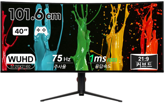 픽셀리스 PLS-E40R5K60B 5K나노IPS 75HZ 21:9 그래픽 게이밍 모니터, PLS-E40R5K60B(무결점), 101.6cm