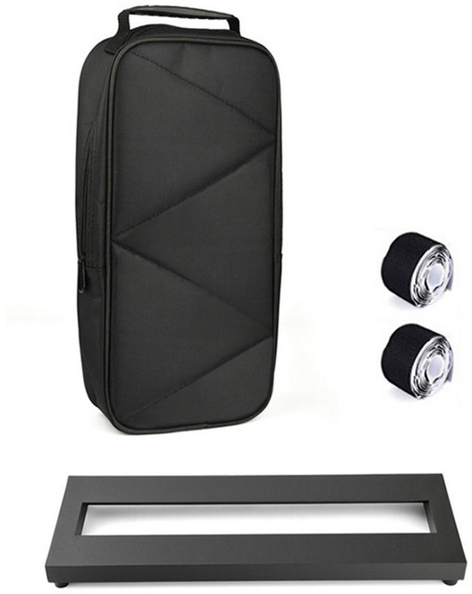 기타이펙터 스몰 사이즈 기타 효과 페달 보드 알루미늄 합금 페달보드 운반 가방 플레이트 액세서리 15 4 9 인치, 1개