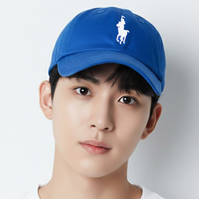 베이직엠 남성 여성 야구모자 볼캡 워싱 빅로고 승마자수