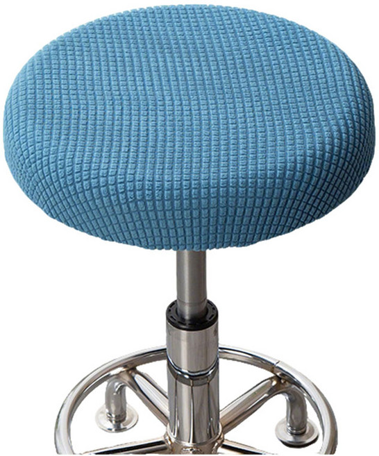 JS 원형 고탄력 의자 커버, 1개, 블루