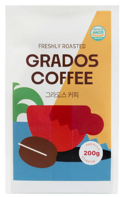 그라도스 2 탄자니아 콜롬비아 에티오피아 카페 도매 원두커피 커피콩 맛있는, 1개, 200g, 홀빈(분쇄안함)
