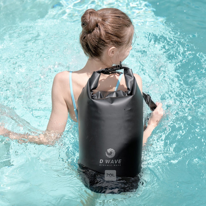 디웨이브 워터플레이 4WAY 드라이백 20리터, 블랙