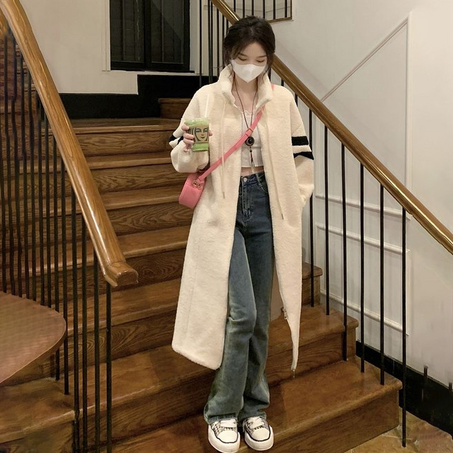 Asure 후리스 롱코트 플리스자켓 루즈핏 코트