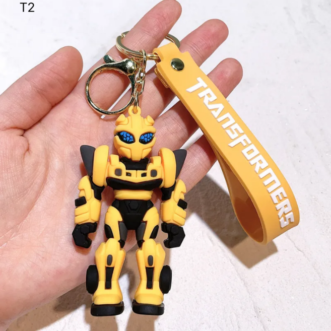 [루카탄] 로봇 히어로 액션 피규어 키링 캐릭터 키홀더 자동차 가방장식 굿즈, 1개, T2