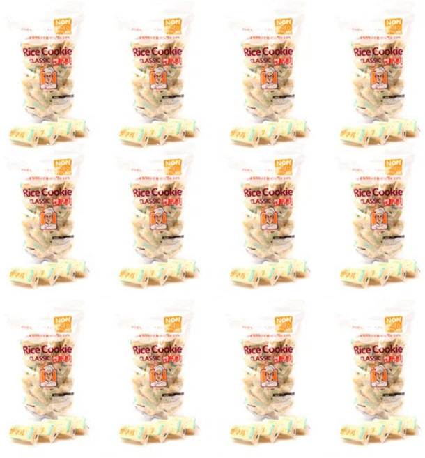 이호 편의점 간식 배달 기름에 튀기지 않은 쌀 쿠키 대용량 아이들 간식 사무실 개별 간식 할머니 할아버지 간식, 12개, 300g