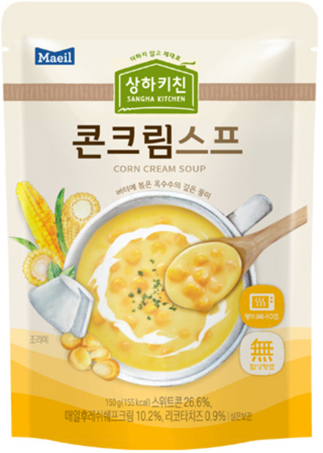 매일유업 상하키친 콘 크림스프 150g X 1봉