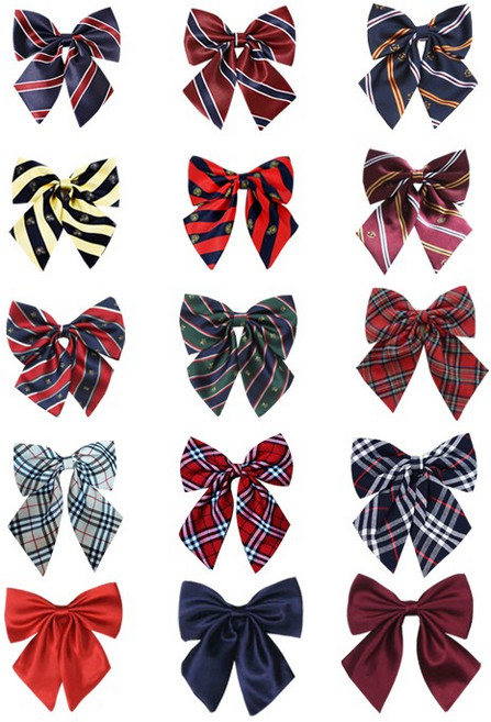 걸리본타이 교복넥타이 사진촬영 행사넥타이 스쿨룩넥타이 주니어 성인여자 자동넥타이 걸리본타이