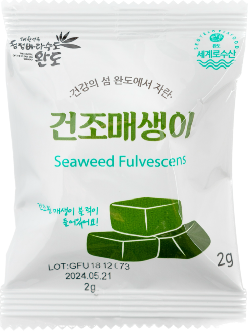 동결건조 건매생이 소포장 2 x 6봉 간편요리 국거리 죽 반찬용 국내산 소포장 해초 바다향, 6개, 2g
