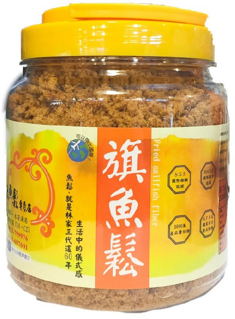林太太魚鬆專賣店 大罐旗魚鬆系列，傳統古法製作，無添加防腐劑，全家大小安心享用, 600g, 1個