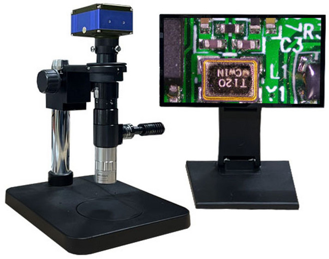 아로 4K카메라 줌렌즈현미경 세이와 미쯔도요 모니터현미경, 1개