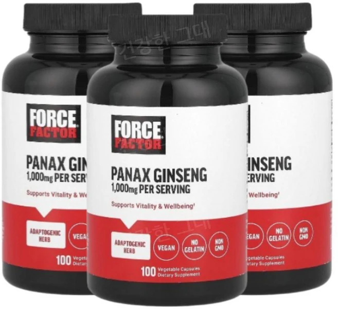 포스팩터 PanaxGinseng 인삼추출물 1000mg 100캡슐 3개 파낙스진생, 100정 - 쿠팡