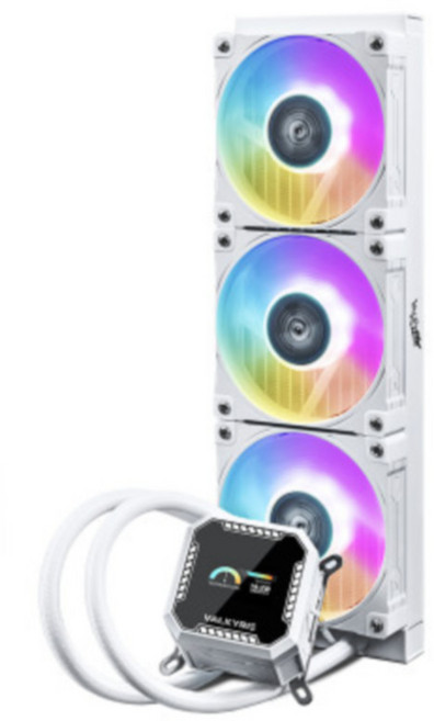 발키리 B360 LCD ARGB (화이트) 수냉 CPU쿨러, 1개, 화이트, VALKYRIE B360 LCD ARGB