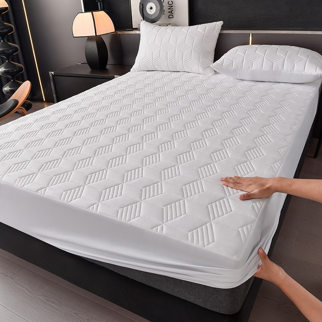 누빔 매트리스 커버 방수 매트리스 커버(베개커버 미포함)