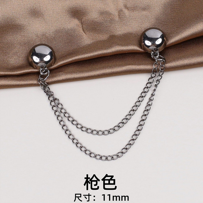 褲腳磁吸扣, 1個, 槍灰色