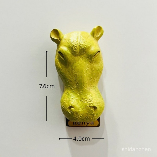 해외여행 기념품 선물 자석 아프리카 케냐 탄자니아 나미비아 냉장고자석 동물 탄자니아 해변의 파란색 SUV, 케냐 노란 하마 머리