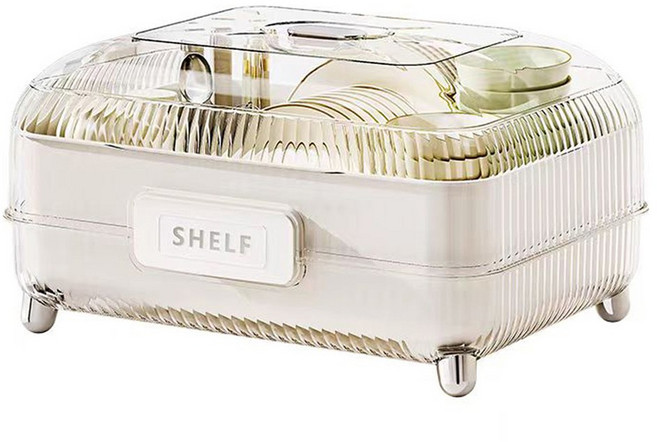 이치옹 뚜껑형 식기 건조대, 화이트, 1단, 1개