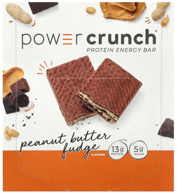 BNRG Power Crunch® 단백질 에너지바 땅콩 버터 퍼지 바 12개 각 40g(1.4온스), 12 개, 40g - 쿠팡