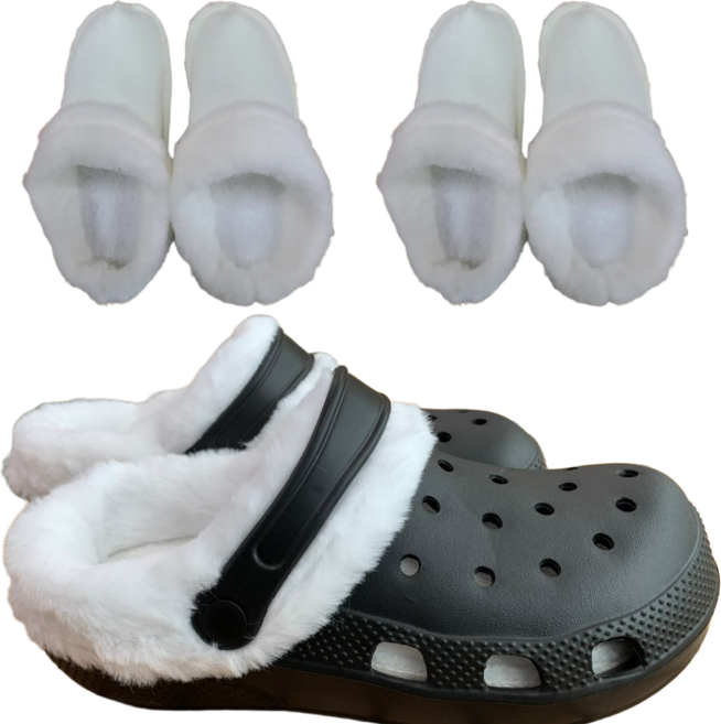 컴피스텝 크록스 호환 내피 탈부착 털 안감 슬리퍼 실내화 겨울 1+1