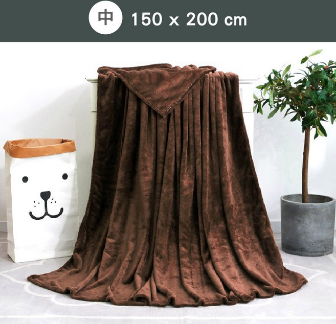 法蘭絨毛毯 深棕色 150x200cm 單人毯 柔軟親膚 保暖透氣 多功能用途 檢驗合格