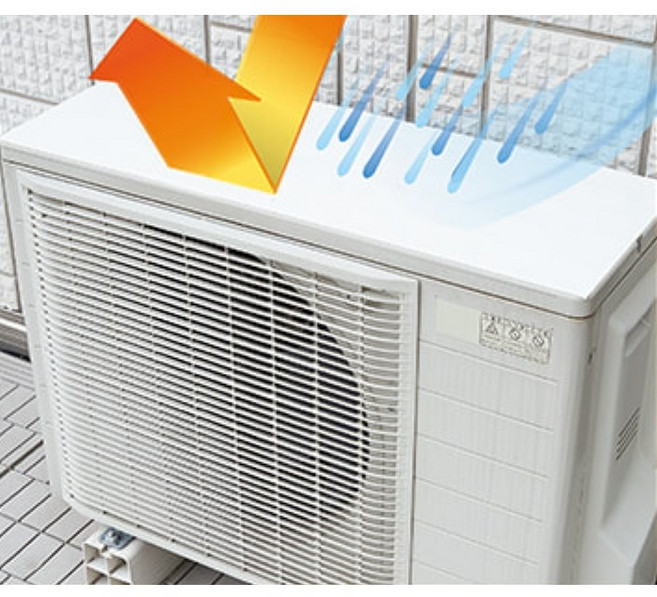 에어컨 실외기 커버 전기요금 일본 인기템 절전 카바 바람막이 차열 필름 에너지 절감, 1개