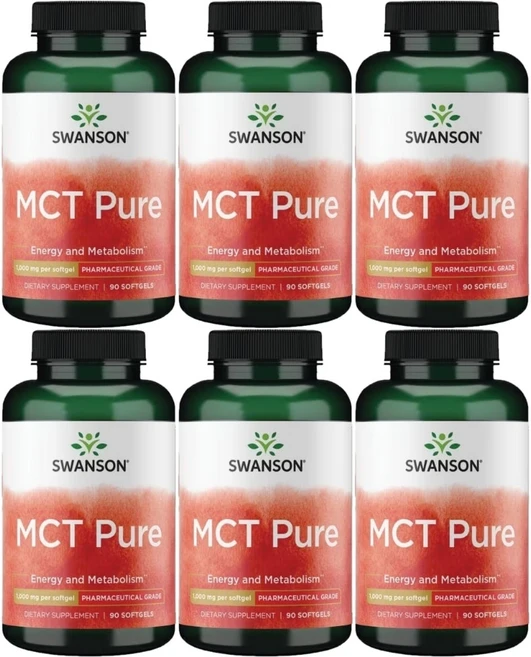 스완슨 MCT 퓨어 1000mg, 6팩, 90정 - 쿠팡