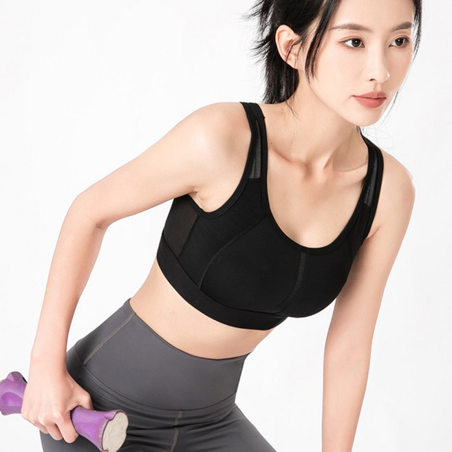 아르앤유 여성 고탄력 요가 런닝 메쉬 스포츠 브라