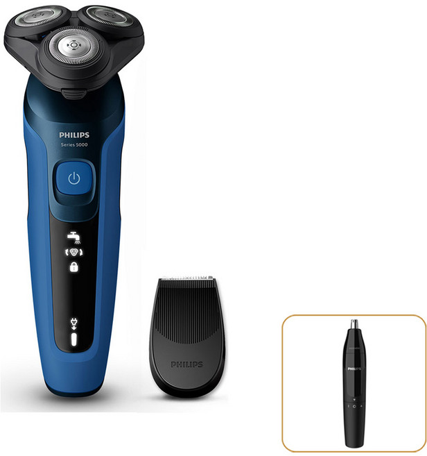 필립스 S5466/17(전기면도기) + NT1620/15(코털정리기) / 쉐이브앤고 플렉스헤드 밀착커팅 바디면도기