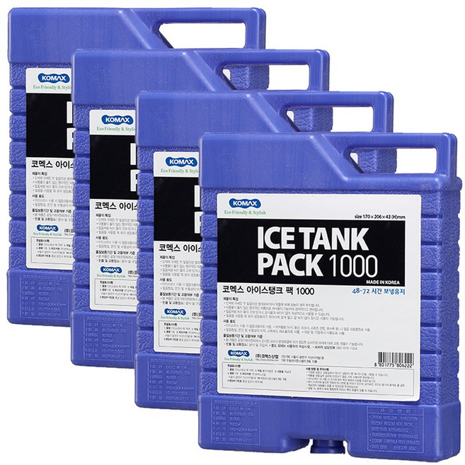 코멕스 아이스탱크팩 1L, 4개입, 1개