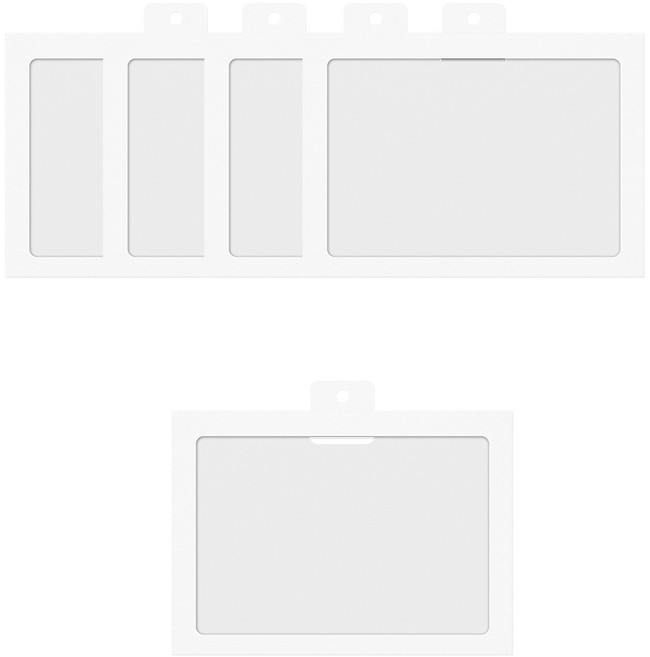 세우세 고급 종이액자 벽걸이형 가로형, 5개, 화이트